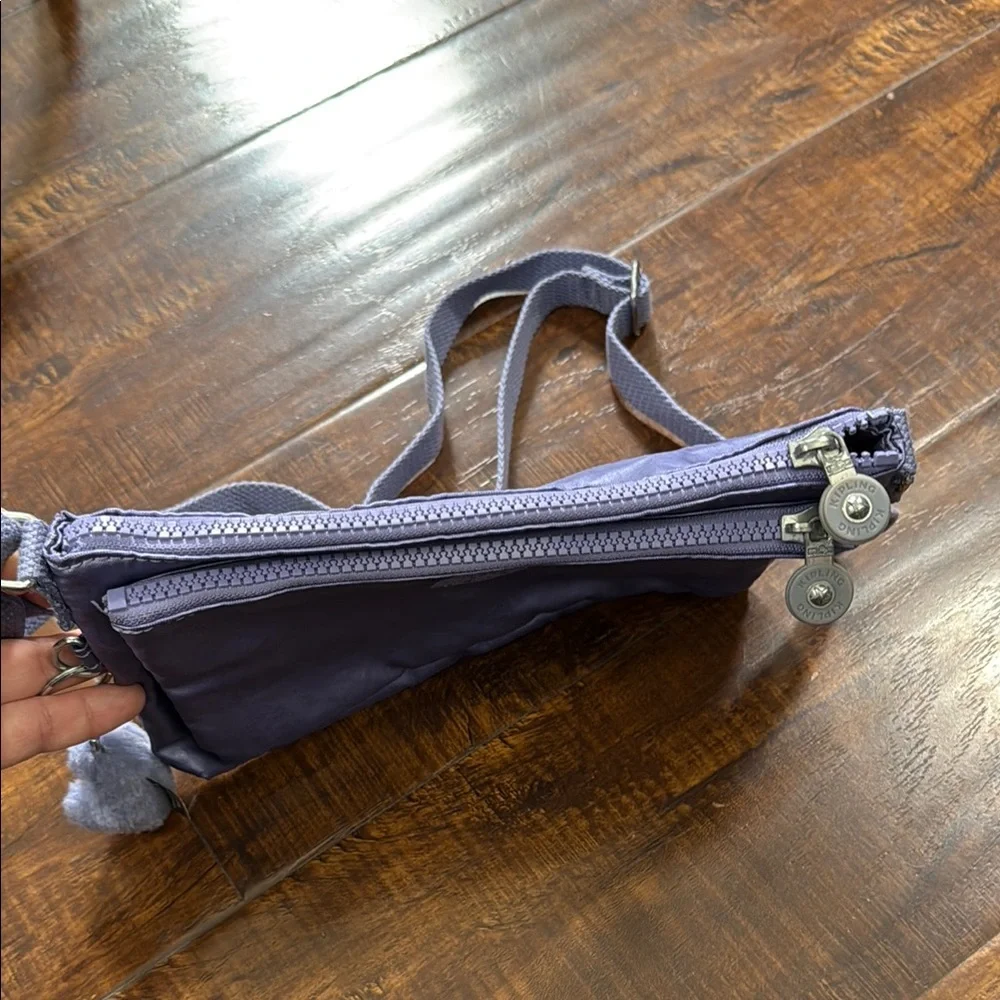 Kipling Purple Crossbody Bag with Adjustable Strap and Signature Charm - Picture 6 of 8